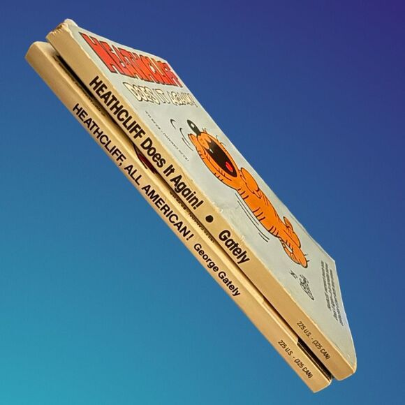 Vintage Heathcliff the Cat Comic Paperback Does It Again & All American Books - Picture 9 of 9